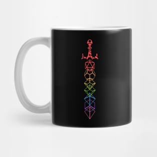 Roleplaying Dice Set Rainbow Dice Set Sword TRPG Mug